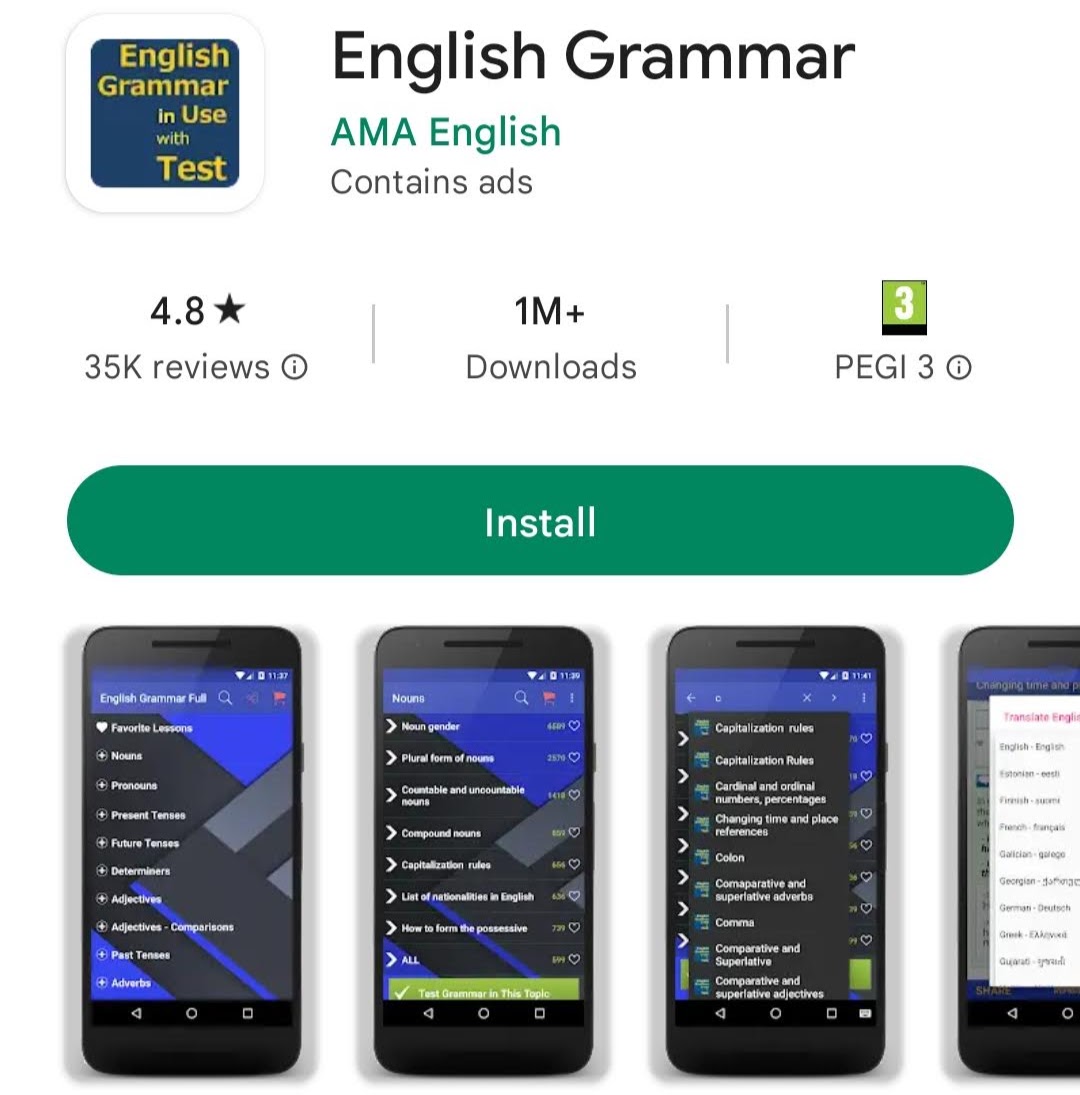 English Grammar app